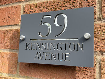 Personalised Design House Acrylic Number And Road Name Sign, 3 of 4
