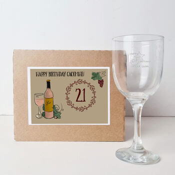 21st Birthday Gift Wine Glass, 3 of 7