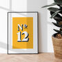 Personalised 'House Number' Colourful Art Print, thumbnail 1 of 6
