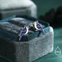 Blue Jay Sterling Silver Stud Earrings, thumbnail 3 of 11
