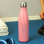 Personalised Floral Pink Metal Insulated Drinks Bottle, thumbnail 4 of 6