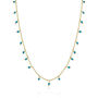 Blue Turquoise Beaded Sterling Silver Chain Necklace, thumbnail 1 of 6