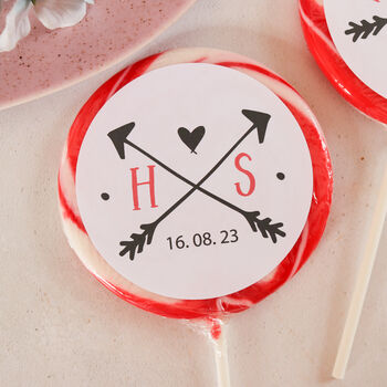 Personalised Initials Wedding Favour Giant Lollipops, 2 of 4