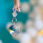 Rose Gold Feather And Crystal Heart Remembrance Christmas Hanger, thumbnail 2 of 4