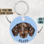 Dachshund Face Keyring, thumbnail 3 of 6