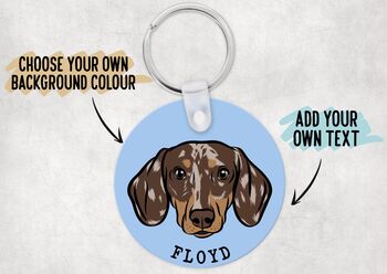 Dachshund Face Keyring, 3 of 6