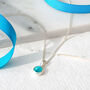 December Birthstone Turquoise Silver Charm Necklace, thumbnail 1 of 11