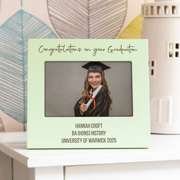 Personalised Graduation Pastel Photo Frame Gift For Graduate, 7 of 7