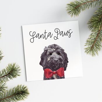 Personalised Pet Christmas Bow Card, 3 of 10