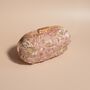 Disha Dusky Pink Velvet Oval Embroidered Clutch, thumbnail 8 of 8