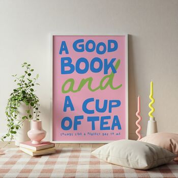 A Good Book And Cup Of Tea Print, 4 of 4