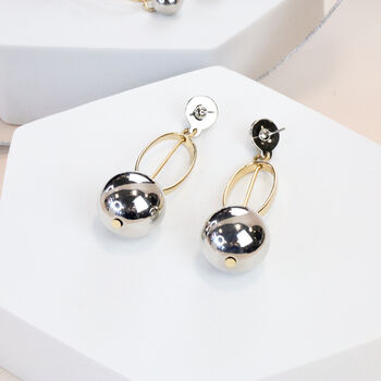 Gold And Silver Plated Drop Earrings, 5 of 6