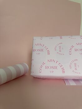 Cool Aunt Auntie Club Personalised Wrapping Paper, 3 of 3