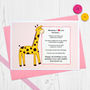 'Giraffe Love You Because' Personalised Birthday Card, thumbnail 1 of 3
