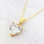 Heart Diamond April Birthstone Necklace, thumbnail 1 of 4