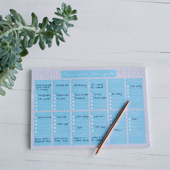 New Week New Goals To Do List Weekly Planner Desk Pad, 10 of 10