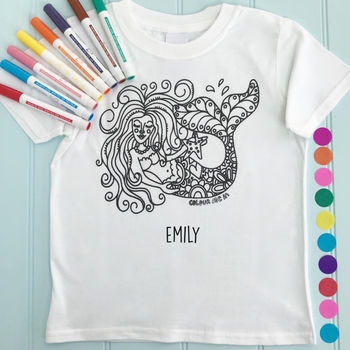 Mermaid Kids T Shirts With Personalisation, 2 of 4