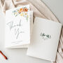 Wedding Thank You Cards Orange And Yellow Florals, thumbnail 1 of 5