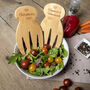 Eco Friendly Personalised Wooden Salad Servers, thumbnail 1 of 6