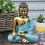Teal And Gold Buddha Large, thumbnail 4 of 7
