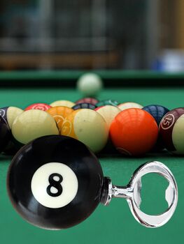 Pool Ball Bottle Opener In Personalised Gift Box, 9 of 12