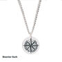 Latitude Longitude Recycled Silver Compass Necklace, thumbnail 2 of 6