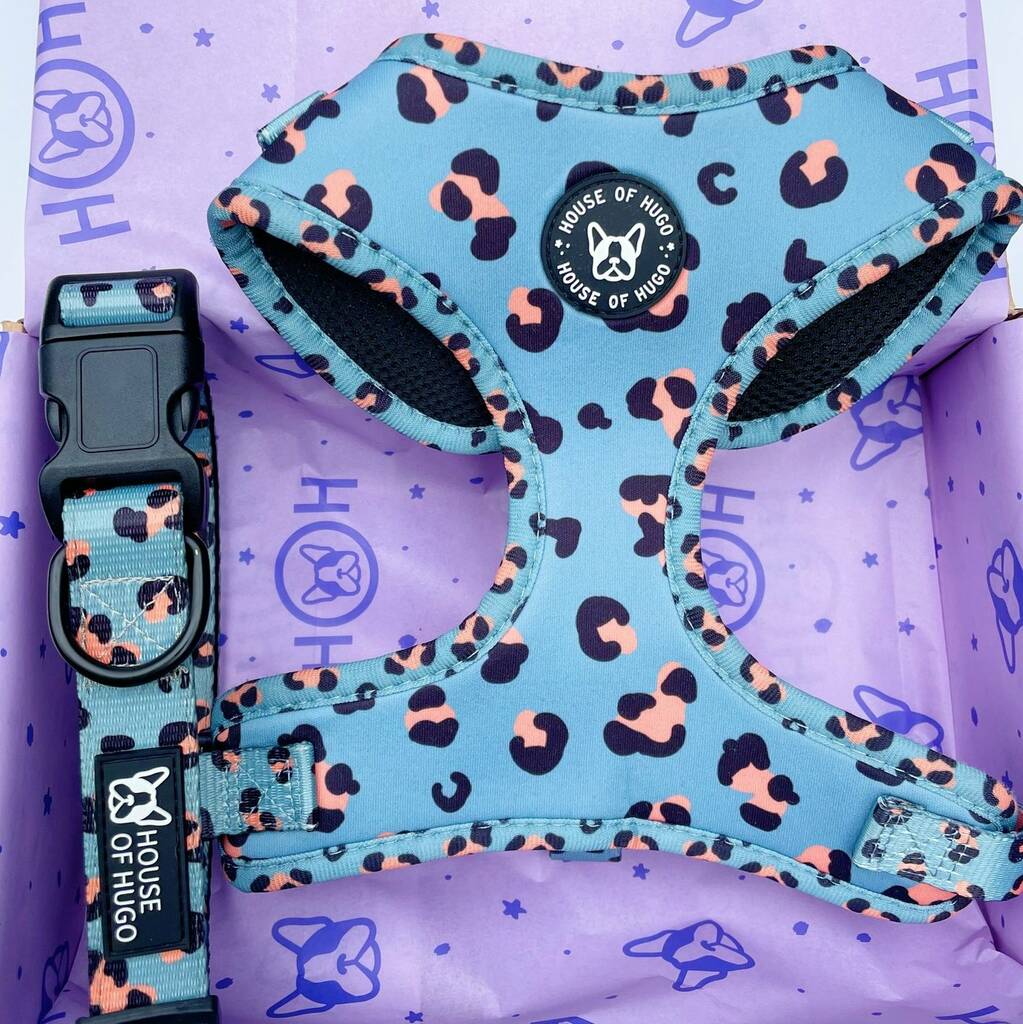 leopard print harness