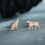 Mismatched Tiger Stud Earrings In Sterling Silver, thumbnail 3 of 12