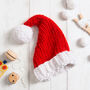 Children's Santa Hat Easy Knitting Kit, thumbnail 3 of 11