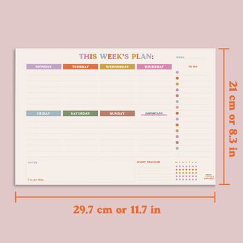 A4 Weekly Planner Pad With Habit Tracker | You Got This, 3 of 7