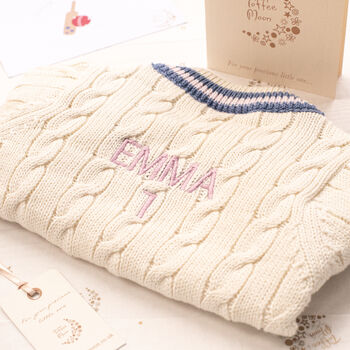 Personalised Back Embroidered Childrens Cricket Jumper, 5 of 12