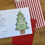 Personalised Very Merry Christmas Tree Card For Child, thumbnail 2 of 3