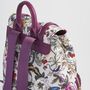 Floral Engravings Small Plum Backpack, thumbnail 3 of 6