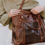 Large Brown Leather Work And Everyday Tote Bag, thumbnail 2 of 7