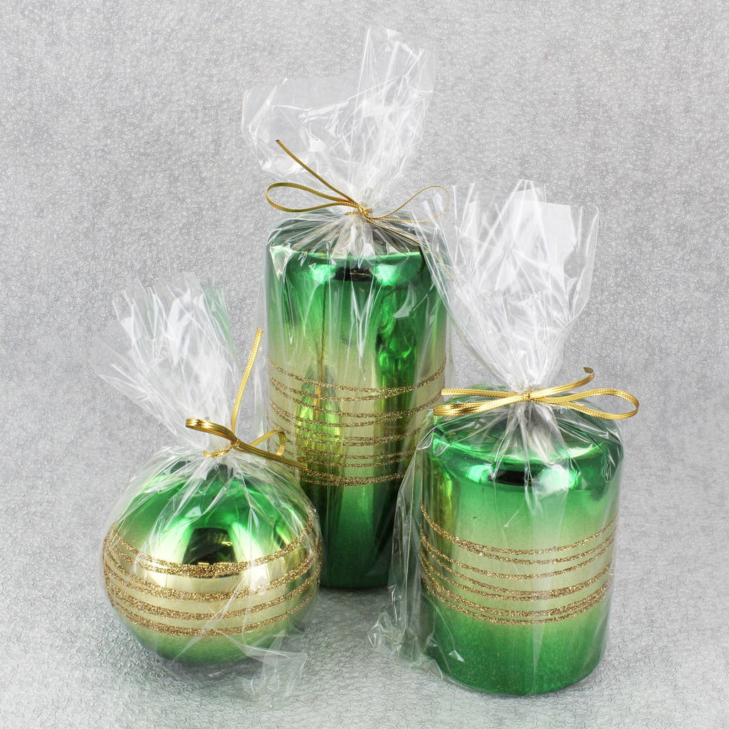Aqua Green Glass Effect Candles By G Decor By G Decor
