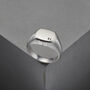 Men's Personalised Herringbone Signet Ring, thumbnail 3 of 6