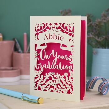 Personalised Papercut Graduation Card, 6 of 7