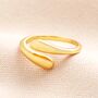 Adjustable Sterling Silver Teardrop Wrap Ring, thumbnail 2 of 5