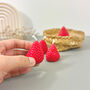Set Of Four Strawberry Tealight Candles Food Decor, thumbnail 7 of 11