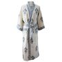 Blue Rose Waffle Cotton Dressing Gown, thumbnail 4 of 4