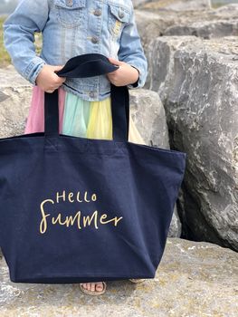 Hello Summer Or Weekend Vibes Beach Bag, 2 of 4
