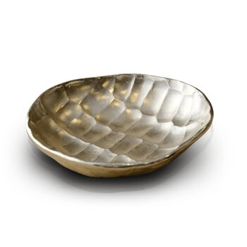 Silver Hammered Round Brass Tray, 2 of 2