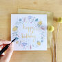 'Happy Birthday' Wreath Card, thumbnail 1 of 4