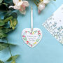 Floral Heart Ceramic Decoration, thumbnail 4 of 7