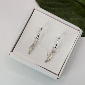 Guardian Eco Sterling Silver Hoop Earrings, 2 of 3