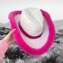 Hot Pink And White Fur Cowboy Hat, thumbnail 3 of 7