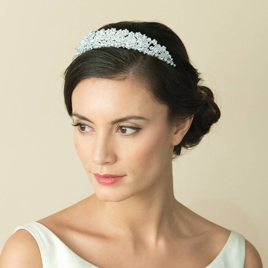 Romance Dazzling Crystal Bridal Tiara By Ivory & Co