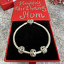 April Birthstone Charm Silver Bracelet Gift For Her, thumbnail 2 of 7