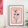 Personalised Continuous Line Birth Flower Print, thumbnail 1 of 5