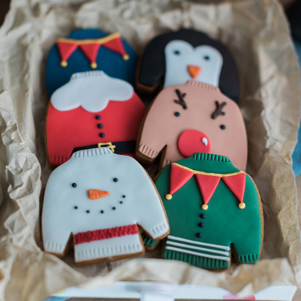 Novelty Christmas Jumper Biscuits, 1 of 5